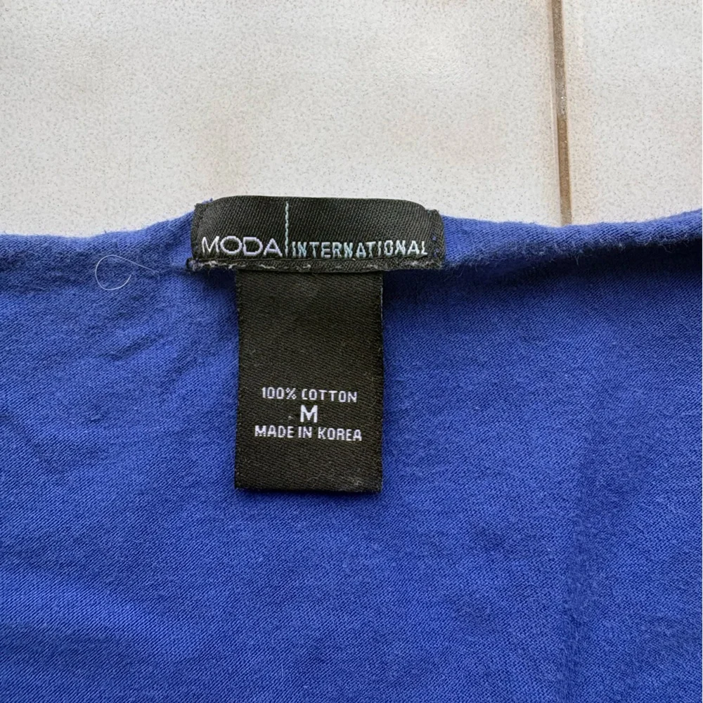 Moda International Royal Blue Cotton Top - Picture 2 of 3